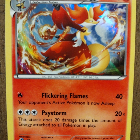 POKEMON DELPHOX 13/124 XY FATES COLLIDE RARE HOLO NEAR MINT. - Picture 12 of 12